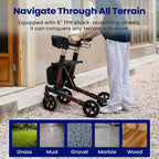 Halewalk 3-in-1 Rollator Walker with Seat